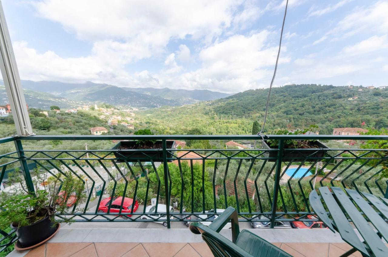 Ca' Do Pescou, Charming 2,Bedroom Apartment With Stunning Hill Views Overlooking The Greenery Rapallo Kültér fotó