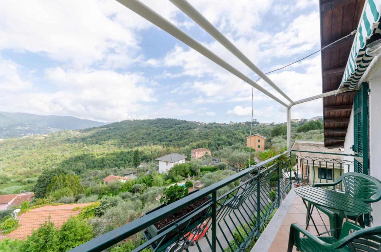 Ca' Do Pescou, Charming 2,Bedroom Apartment With Stunning Hill Views Overlooking The Greenery Rapallo Kültér fotó