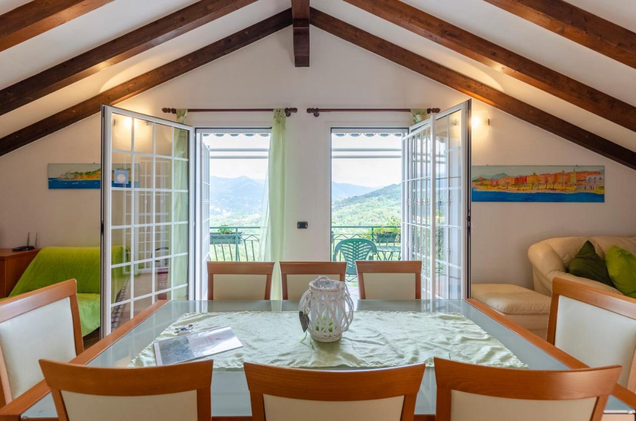 Ca' Do Pescou, Charming 2,Bedroom Apartment With Stunning Hill Views Overlooking The Greenery Rapallo Kültér fotó